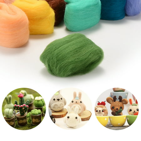 5g 17 Colors Merino Wool Fibre Roving For Needle Felting Hand Spinning DIY Craft